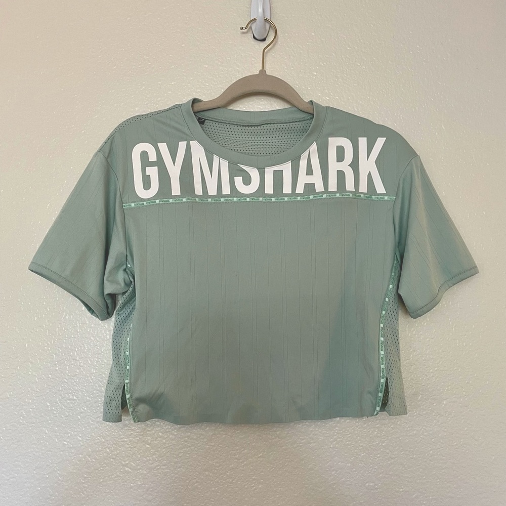 LIKE NEW Gymshark Crop Top, Mint, Small